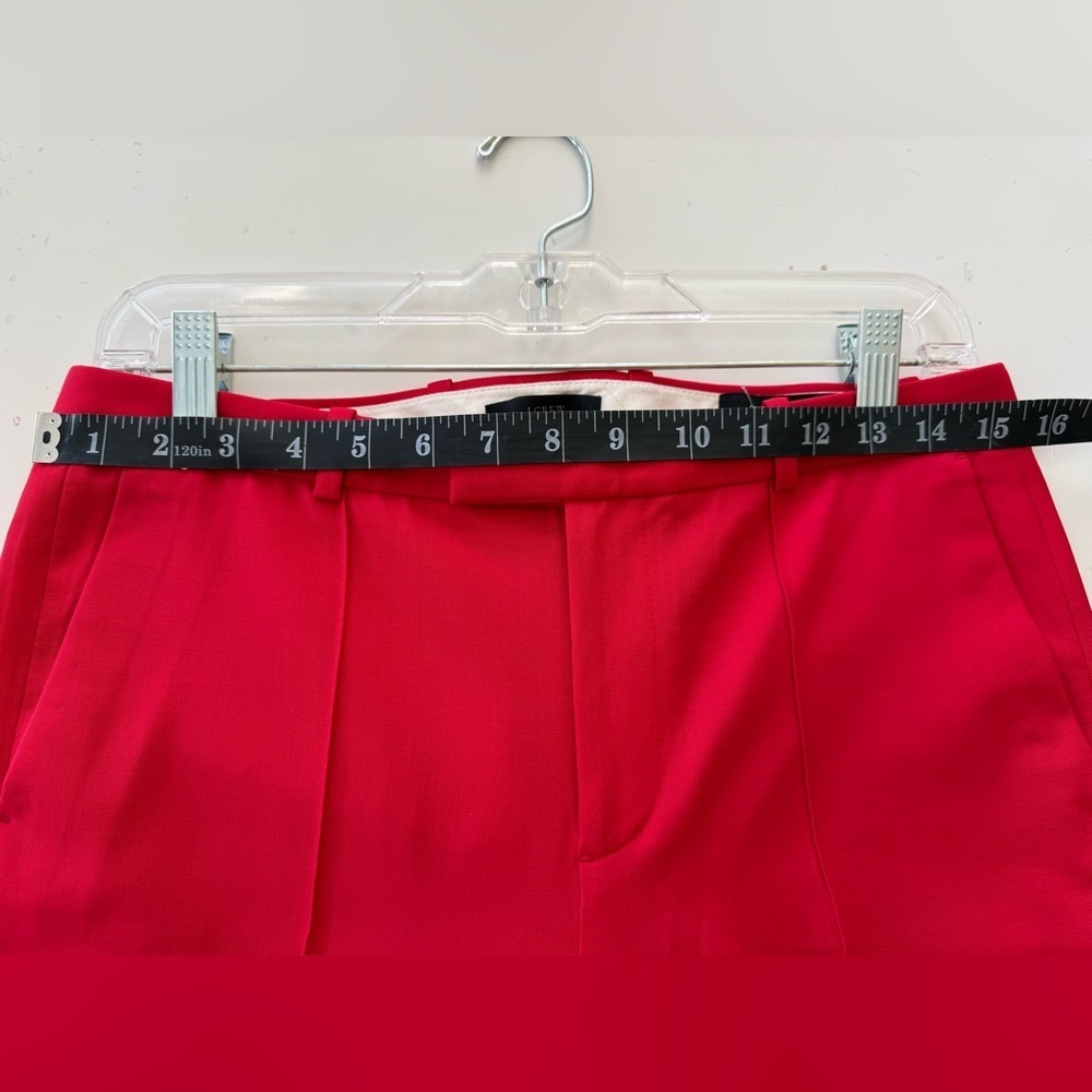 J Crew “Tollegno 1900” Red Classic Fit Straight Leg Pants Size 4 Work Career - Picture 3 of 15
